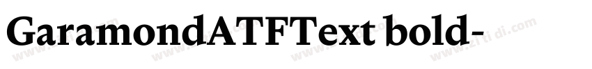 GaramondATFText bold字体转换